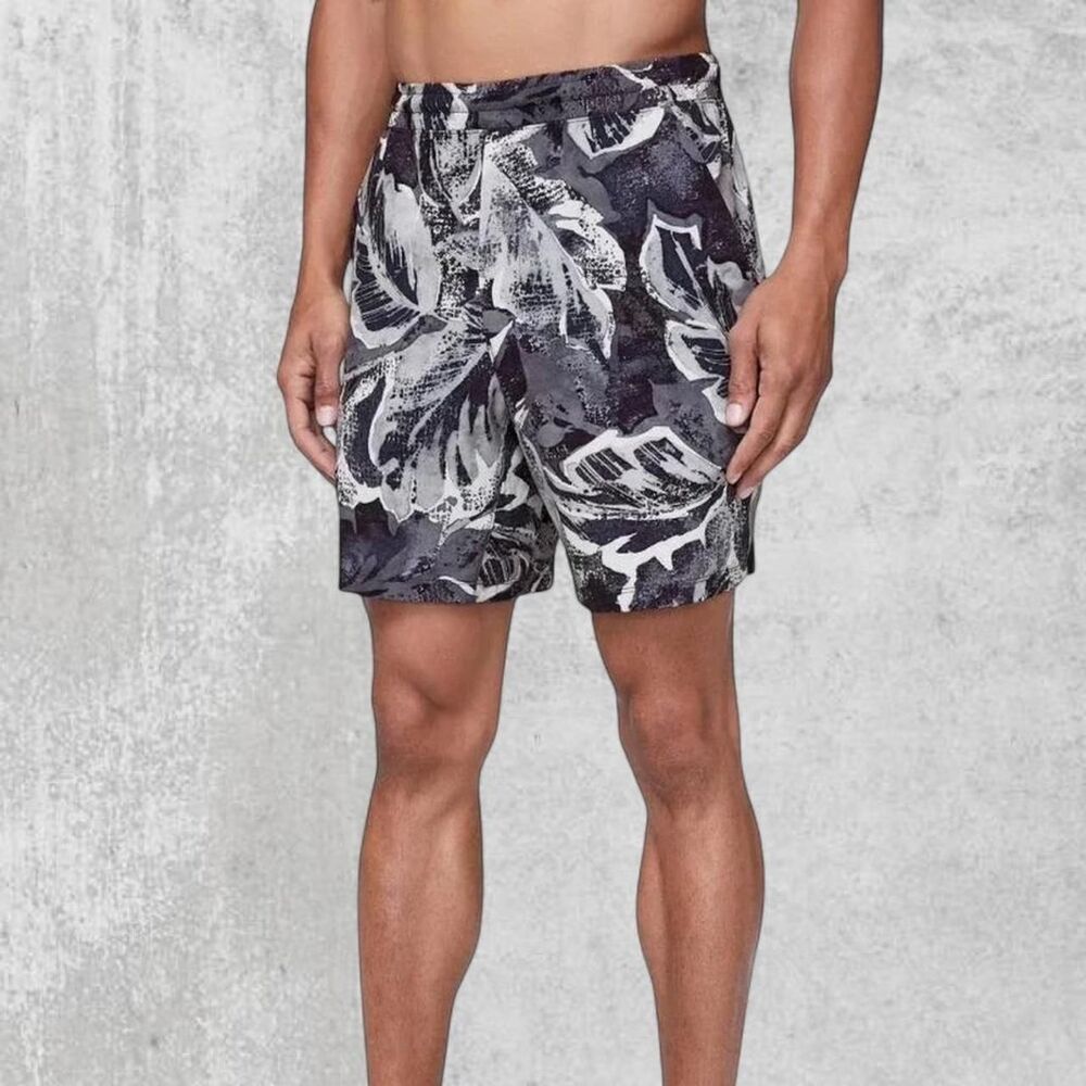 Lululemon Pace Breaker Lined Shorts Tropical Shadow Sea Salt Print Men’s